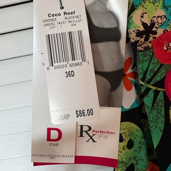 Coco Reef Tropical Floral One Piece Swimsuit - Picture 3 of 3